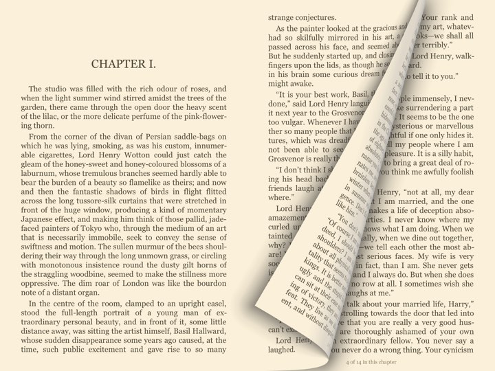 The page curl, caught mid-turn.