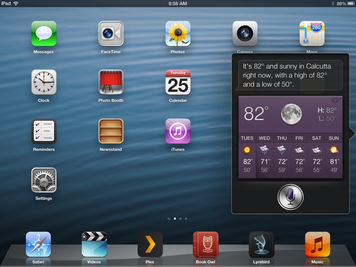 The weather widget, drawn by iOS 6 itself.