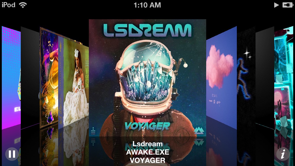 The stock Music app, holding records Lyrebird filed into it.