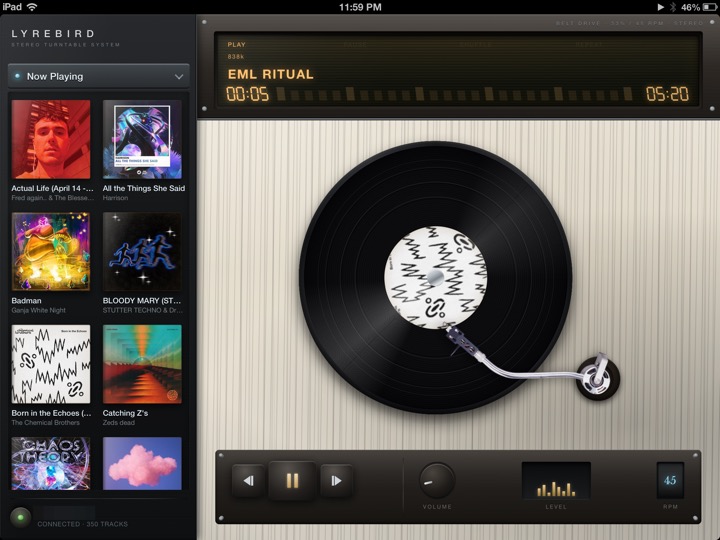 Side A, five seconds in: tonearm in the lead-in groove.